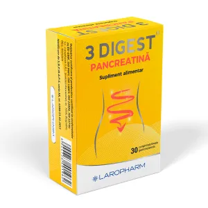 3Digest Pancreatina, 30 comprimate filmate gastrorezistente, Laropharm