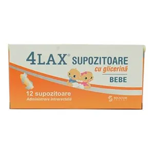 4Lax bebe supozitoare cu glicerină 750 mg, 12 supozitoare, Labormed