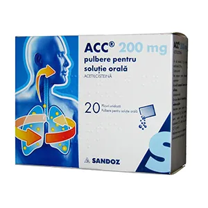 ACC 200 mg pulbere, 20 plicuri, Lek Pharmaceutical