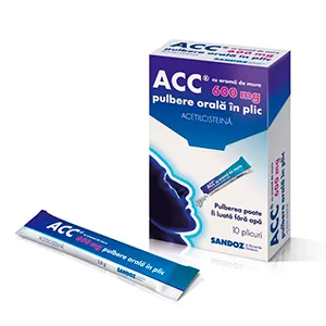 ACC cu aroma de mure 600 mg, 10 plicuri, Lek Pharmaceutical