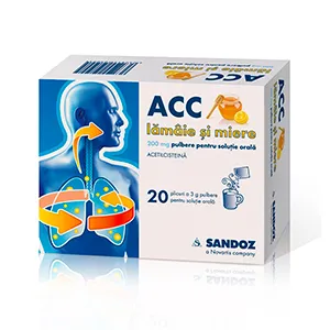 ACC lamaie si miere 200 mg, 20 plicuri, Lek Pharmaceutical