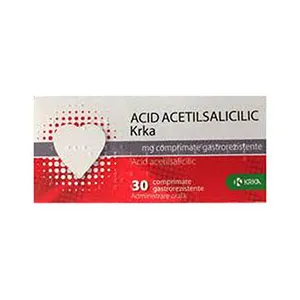 Acid Acetilsalicilic Krka 100 mg, 30 comprimate gastrorezistente, Krka
