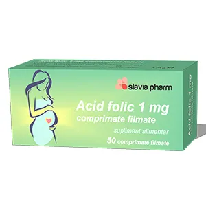 Acid folic 1mg, 50 comprimate fimate, Slavia Pharm