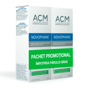 Acm Novophane pachet promotional impotriva parului gras,  2 x 200 ml, Magna Cosmetics