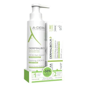 A-derma Dermalibour+cica gel spumant, 200 ml + A-derma dermalibour+cica crema. 50ml cu 50% REDUCERE, Pierre Fabre Dermo-Cosmetique