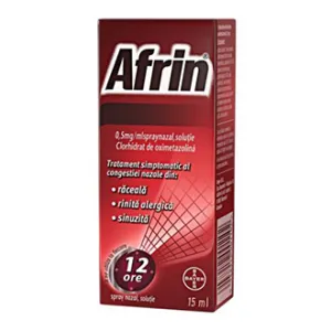 Afrin 0.5 mg/ml spray nazal-solutie, 1 flacon, 15 ml, Bayer