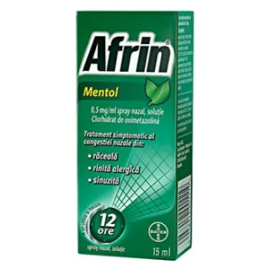 Afrin mentol 0.5 mg/ml spray nazal, 15 ml, Bayer