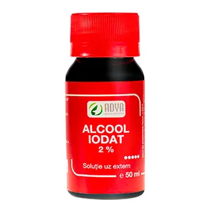 Alcool iodat 2%, 50 ml, Adya Green Pharma