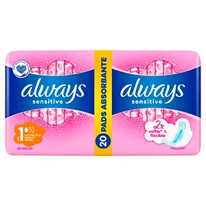 Always Sensitive Normal absorbante, 20 bucati, Procter & Gamble Distribution