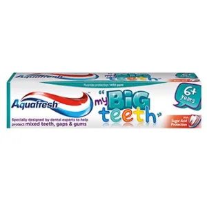 Aquafresh pasta de dinti Big Teeth, 50 ml  , Glaxosmithkline Consumer Healthcare
