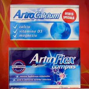 Artroflex compus, 42 plicuri + ArtroCalcium, 15 capsule gelatinoase moi CADOU, Terapia