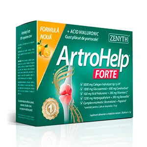 Artrohelp Forte pulbere solutie orala, 28 plicuri unidoze, Zenyth Pharmaceuticals