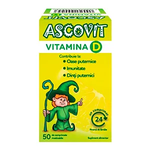 Ascovit Vitamina D, 50 comprimate masticabile, Omega Pharma