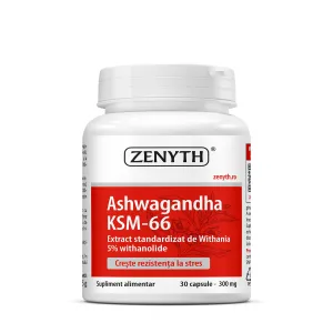 Ashwagandha KSM-66 pentru stres si energie, 30 Capsule, Zenyth