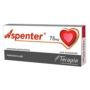 Aspenter 75 mg, 30 comprimate filmate gastrorezistente, Terapia