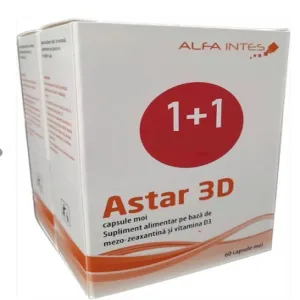 Astar 3D, 60 capsule moi, 1+1 Promo, Alfa Intes