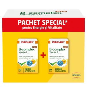B Complex, Vitamina C, 30 tablete, 1+1 50% REDUCERE, Walmark Romania