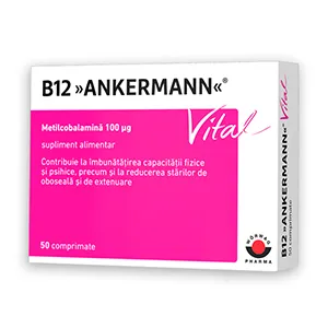 B12 Ankermann Vital 100mcg, 50 comprimate, Worwag Pharma