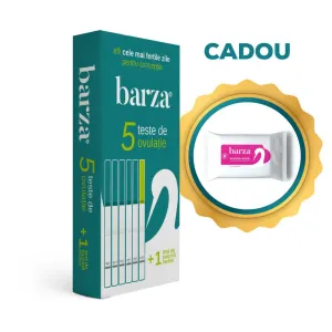 Barza Test ovulatie, 5 bucati + Barza Test (banda) Gratis + servetele umede cu bicarbonat de sodiu, 20 bucati, Self Care Medical