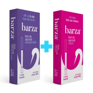 Barza Test sarcina Ultrasensibil Banda + Barza Test sarcina clasic Banda CADOU, Self Care Medical