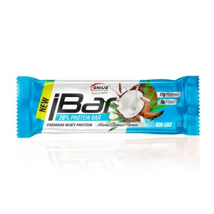 Baton Proteic iBAR cu aroma nuca de cocos Hawaii, 60 grame, Genius Nutrition