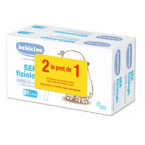 Bebicina Ser Fiziologic, 20 fiole cu 5 ml, 2 la pret de 1, PROMO, Omega Pharma