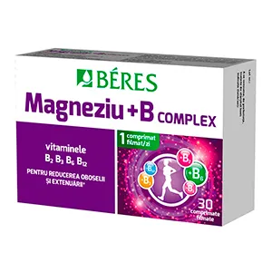 Beres Magneziu + B complex, 30 comprimate filmate, Beres Pharmaceuticals Private