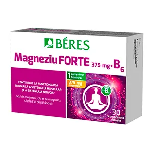 Beres Magneziu forte 375 mg + B6, 30 comprimate filmate, Beres Pharmaceuticals Private