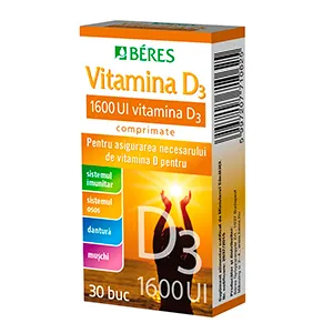 Beres Vitamina D3 1600UI, 30 comprimate, Beres Pharmaceuticals Private
