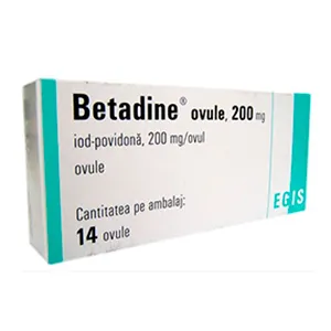 Betadine 200 mg, 14 ovule, Egis Pharmaceuticals
