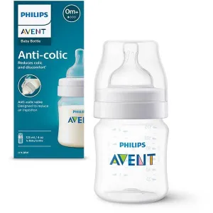 Biberon anti-colici Philips Avent SCY100/01, 125 ml, Tetina cu debit 1, +0 luni, fara BPA, Avent
