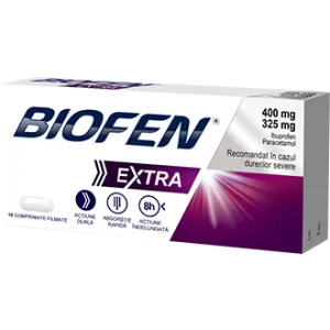 Biofen Extra 400 mg/325 mg, 10  comprimate filmate, Biofarm