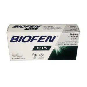 Biofen Plus, 200 mg / 12.8 mg, 20 comprimate filmate, Biofarm