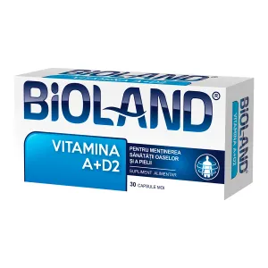 Bioland Vitamina A + D2, 30 capsule moi, Biofarm