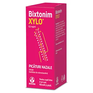 Bixtonim Xylo 0.5mg/ml picaturi nazale solutie, 10ml, Biofarm