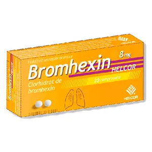 Bromhexin Helcor 8 mg, 20 comprimate, Helcor Pharma
