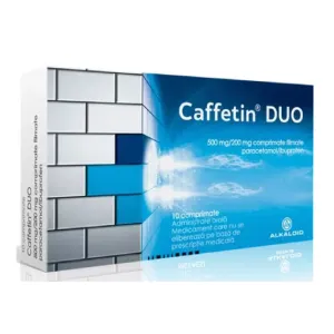 Caffetin Duo 500mg/200mg, 10 comprimate filmate, Upsa Franta
