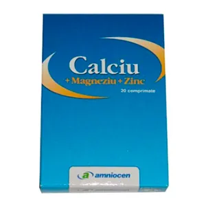 Calciu+Magneziu+Zinc, 24 comprimate, Amniocen
