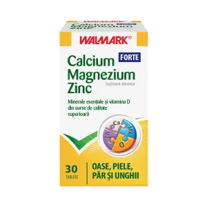 Calciu+Magneziu+Zinc forte, 30 comprimate, Walmark