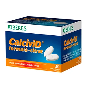 Calcivid formula citrat, 30 comprimate filmate, Beres Pharmaceuticals Private