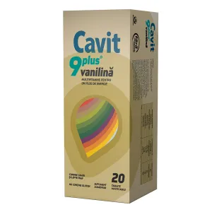 Cavit 9 plus cu aroma de vanilina, 20 tablete masticabile, Biofarm