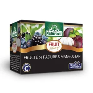 Ceai Fructe de Padure si Mangostan, 15 plicuri, Naturavit