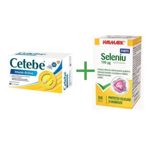 Cetebe Imuno-Active, 60 capsule + Seleniu Forte 100 mcg, 30 tablete, Stada M&D