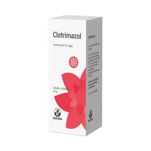 Clotrimazol Biofarm 10.87mg/ml solutie cutanata, 1 flacon, 23 ml, Biofarm