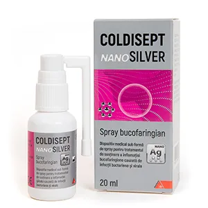 Coldisept Nano Silver spray bucofaringian, 20 ml, Alpen Pharma