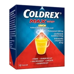 Coldrex MaxGrip lemon pulbere,  suspensie orala,   10 plicuri,  Perrigo