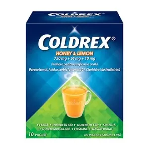 Coldrex miere si lamaie pulbere suspensie orala,   10 plicuri,  Perrigo