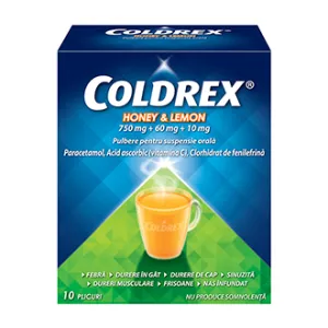 Coldrex miere si lamaie pulbere suspensie orala,  10 plicuri, Perrigo
