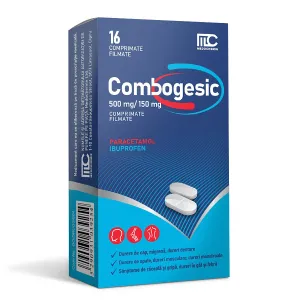 Combogesic 500mg/150mg, 16 comprimate filmate, Medochemie