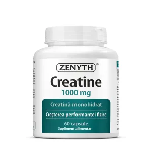 Creatina pentru energie si performanta musculara, 60 Capsule, Zenyth